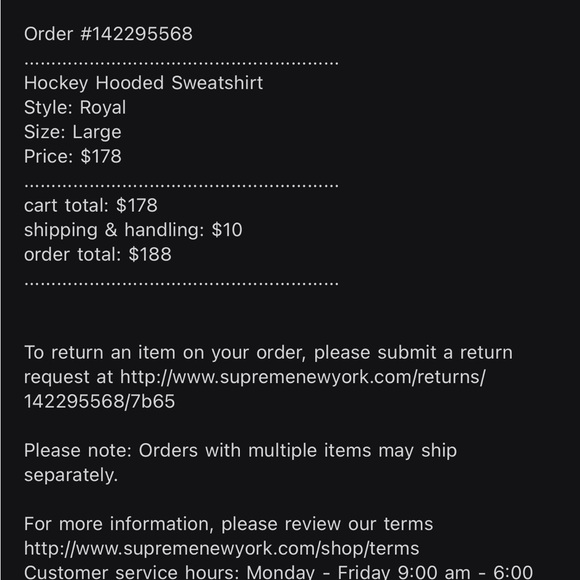 SUPREME HOCKEY HOODIE - Picture 6 of 6